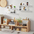 CRAFTIFANO 15 inch 6 Clear Acrylic Spice Rack Wall Mounted Floating Shelf with Removable End Guards for Kitchen Cabinet