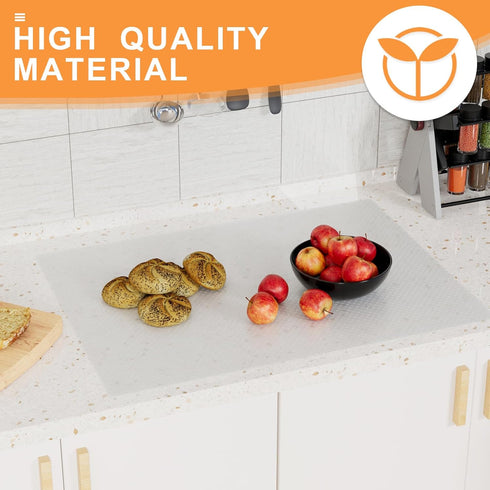 Clear Shelf Liners for Kitchen Cabinets, 10 Inch Width Non-Adhesive Waterproof Drawer Liner, 10×396 Inch