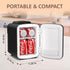 EUHOMY Mini Fridge, 4 Liter/6 Cans Portable Cooler and Warmer for Skin Care, Cosmetics, Beverage, 4L Makeup Mini Fridge