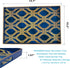 15.7" 10.2" 1.57" MAONAME Blue Decorative Tray with Handles, Plastic Serving Tray for Coffee Table, Marbling