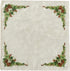 Benson Mills Christmas Ribbons Printed Fabric Cloth Napkins Set of 4, 19" X 19" for Holiday Tablecloths