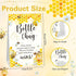 TrelaCo Bottle Chug Baby Shower Game Sign, 20 Pcs Baby Bottles Shower Favor Set for Gender Reveal Party