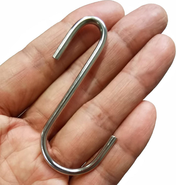 Pack of 10 Heavy Duty S-Shape Hooks, Stainless Steel 2.4" Pan Pot Holder Rack Hooks for Kitchenware