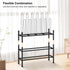 6 2-Tier 9 Closet STO STO Detachable Shoe and Boot Rack Organizer, Metal Stackable Boot Rack for Pairs, Shoe Rack