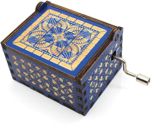 1 Set ukebobo Wooden Color Painted Music Box I Love You to The Moon and Back Color Painted Music Box, Gifts