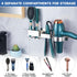 Hair Dryer Holder Wall Mounted, Stainless Steel Hair Tool Organizer, Adhesive Blow Dryer Holder with Curling Iron
