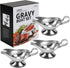 Stainless Steel 3 OZ Gravy Boat Juice Bucket Dish, 3 Pack