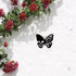 CREATCABIN Skull Butterfly Metal Wall Art Decor, Black Iron Sculpture for Indoor Outdoor Home Decoration