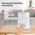 2.5L 25H Clarston Humidifiers for Bedroom, Cool Mist Humidifier with Essential Oils Diffuser and Nightlight, Top Fill