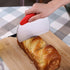 1 pcs Stainless Steel Dough Pastry Scraper Chopper with Ergonomic Rubber Non-Slip Grip, Pro Pastry Pizza Cutter (Red)