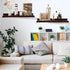 2 Set Storage(12",Walnut Suzile Pcs Scalloped Shelves Wall Floating Shelves for Room, Bathroom, Bedroom, Cute Room
