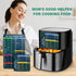 Air Fryer Magnetic Cheat Sheet Set, Cook Times Chart Magnet Sheet for Quick Reference Cooking and Frying