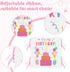 Tudomro 2 Pieces It's My Birthday Chair Cover Birthday Seat Cover for Office Chair Kids Chair Cover with Ribbons Cupcake Chair Back Covers for Classroom School Home Dining Party Decor (Blue, Pink) by Tudomro