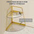 NiHome 2-Tier Acrylic Corner Organizer for Bathroom, Kitchen, Bedroom - Sturdy Makeup Organizer for Vanity Storage