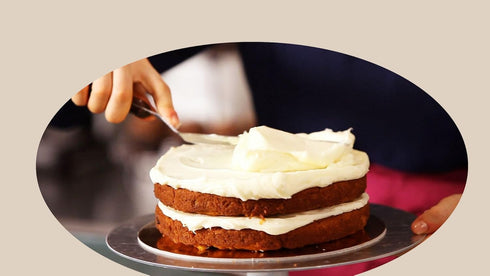 Professional Cake Decorating Tools, Stainless Steel 6.5" Offset Cake Spatula with Wood Handle