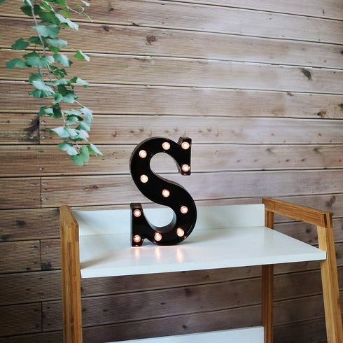 Light Up Black Alphabet Marquee Letters Sign, LED Marquee Number Lights for Home Bar, Christmas, Birthday Party