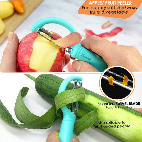 GANNK Vegetable Potato Peelers for Kitchen, Y Peeler for Apple Fruit Carrot Zucchini Cucumber Potatoes, Good Grip