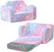 MeMoreCool Glowing Rainbow Unicorn Kids Chair - Convertible 2-in-1 Fold-Out Kids Couch