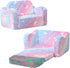 MeMoreCool Glowing Rainbow Unicorn Kids Chair - Convertible 2-in-1 Fold-Out Kids Couch