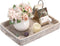 Hipiwe Rattan Serving Tray with Handles Handwoven Basket Tray for Storage Breakfast Dessert