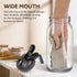 Mihlapi 64 OZ 2 Glass Pitcher with Lid, Mason Jar Pitcher Double Leak Proof, Quart Breast Milk Storage Containers