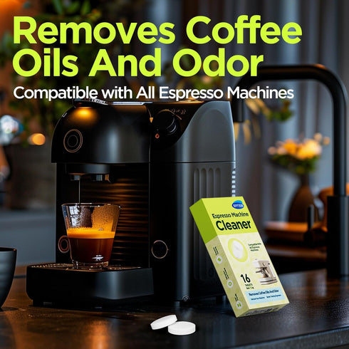 Espresso Machine Cleaning Tablets, 16 Pack Coffee Machine Cleaner for All Espresso Machines