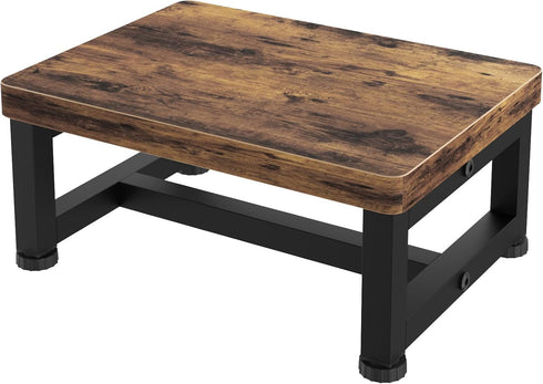 Wooden Step Stools for Adults Kids with Non-Slip Rubber Feet, Heavy Duty