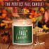 Fall Candles - 'Fall Leaves' Scented Candle with Autumn Leaves, Clove & Musk, Essential Oils, 9oz Jar, 50Hr Burn, Made