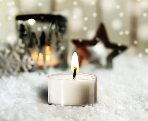 Ner Mitzvah Tea Light Candles, 100 Bulk Pack, White Unscented Tealight Candles in Clear Cup