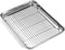 Zacfton Baking Sheet with Wire Rack Set, Stainless Steel Cookie Sheet Baking Pan, 12.4 x 10 x 1 Inch