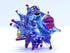 Puffer Miniature Hand Blown Glass Art Figurines, Sea Animals Collectible Gift Home Décor (Purple Blue)