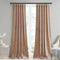 StangH 96 inches Long Beige Blush Velvet Curtains - 2 Panels Light