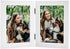 Frametory 4x6 Double Picture Frame - Hinged Real Glass Collage for 2 Photos, Vertical Desktop Frame (Blue, 1 Pack)