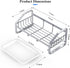 Sink Caddy, Sponge Holder for Kitchen Sink, Kitchen Bathroom Sink Organizer, 304 Stainless Steel Kitchen Countertop Organizer Soap Tray with Removable Drain Tray Length Version - Silver by BSKSSK