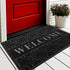 Yimobra Welcome Door Mat, Heavy Duty Non-Slip Front Door Mat for Home Entrance, 29.5 x 17 Inch, Black