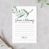 Bliss Collections Share a Memory Cards, Rustic Greenery, 4"x6" Cards for Weddings, Showers, Birthdays, and Celebrations