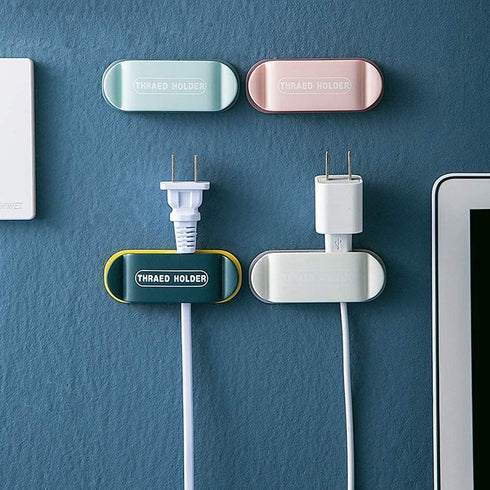 4every 4pcs electrical plug holders,Plug Organizer,phone charger holders for nightstand,charging cord holder wall,car
