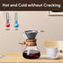 Tissting Wood Neck Pour Over Coffee Maker, 400ml Sleeve Brewer with Permanent Stainless Steel Filter
