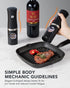 Set 2 FORLIM Rechargeable Electric Salt and Pepper Grinder with Charging Base, Automatic Pepper Mill, Adjustable