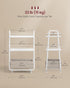 3-Tier ULRC001WB01 VASAGLE LILEA Collection - Storage Cart with Fabric Basket, Rolling Utility Cart with Wheels
