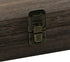 Antique Wooden Box with Hinged Lid and Lock, Decorative Storage Box for Crafts, Hobbies, and Jewelry