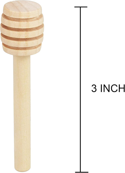 Wooden Honey Mixing Stirrer, 3Pcs Mini Honey Dipper Sticks, Honey Spoon