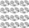 12 Pack Stainless Steel Mason Jar Lids, Reusable and Leak Proof Storage Caps with Silicone Seals for Regular Mouth Jars