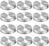 12 Pack Stainless Steel Mason Jar Lids, Reusable and Leak Proof Storage Caps with Silicone Seals for Regular Mouth Jars