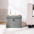 16x12x12 inches, 242 lb, oakvivo Storage Ottoman Cube Small Faux Leather Tuffed Foot Rest Stool with Rivet Design