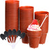 Patelai 50 Pack Flower Pot Dessert Cups with Shovel Spoons Plastic Cake