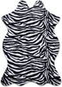 Zebra Print Rug, 3.6x2.5 Feet, Faux Animal Print, Non-Slip Area Rug for Living Room Bedroom Decor