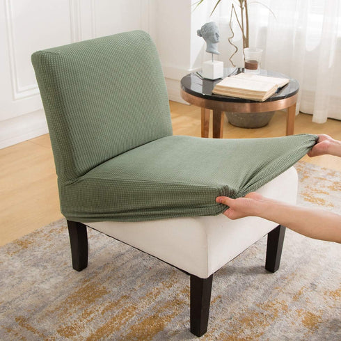 Armless 1 Pack) MIFXIN Accent Chair Cover Stretch Jacquard Accent Chair Slipcover for Slipper Chair Without Arms