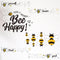 12 Pcs Bee Gnome Wall Decals, Honey Bee Window Decor Clings with Inspirational Quotes for Kitchen Office Decoration