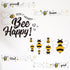 12 Pcs Bee Gnome Wall Decals, Honey Bee Window Decor Clings with Inspirational Quotes for Kitchen Office Decoration